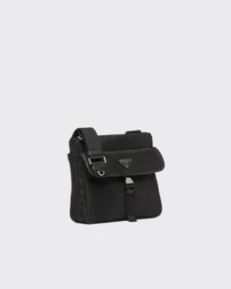 Bolso de hombro de Re-Nylon y piel Saffiano