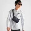 Bolso de hombro de Re-Nylon y piel Saffiano Bolso de hombro de Re-Nylon y piel Saffiano