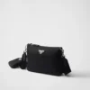 Bolso de hombro de Re-Nylon y piel Saffiano Bolso de hombro de Re-Nylon y piel Saffiano