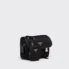 Bolso de hombro de Re-Nylon y piel Saffiano Bolso de hombro de Re-Nylon y piel Saffiano