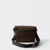 Bolso de hombro de Re-Nylon y piel Saffiano Bolso de hombro de Re-Nylon y piel Saffiano