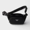 Bolso de hombro de Re-Nylon y piel Saffiano Bolso de hombro de Re-Nylon y piel Saffiano