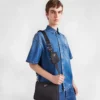 Bolso de hombro de Re-Nylon y piel Saffiano Bolso de hombro de Re-Nylon y piel Saffiano