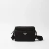 Bolso de hombro de Re-Nylon y Saffiano Bolso de hombro de Re-Nylon y Saffiano