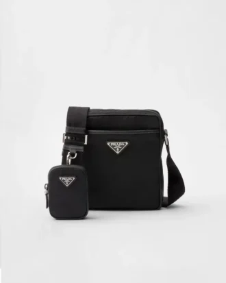 Bolso de hombro de Re-Nylon y Saffiano Bolso de hombro de Re-Nylon y Saffiano