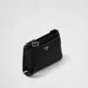 Bolso de hombro de Re-Nylon y Saffiano