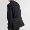 Bolso de hombro de Re-Nylon y Saffiano