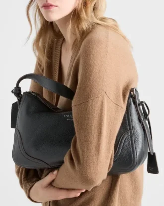 Bolso de hombro grande de cuero Prada Aimae