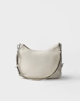 Bolso de hombro grande de cuero Prada Fold