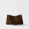 Bolso de hombro grande de gamuza Etude de Prada Bolso de hombro grande de gamuza Etude de Prada