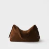Bolso de hombro grande de gamuza Prada Aimae Bolso de hombro grande de gamuza Prada Aimae
