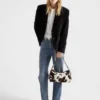 Bolso de hombro mediano de cuero estampado Prada Aimae Bolso de hombro mediano de cuero estampado Prada Aimae