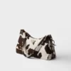 Bolso de hombro mediano de cuero estampado Prada Aimae Bolso de hombro mediano de cuero estampado Prada Aimae