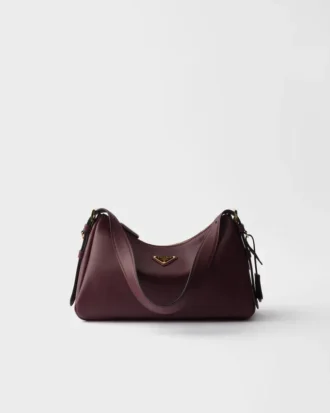 Bolso de hombro mediano de cuero Prada Aimae