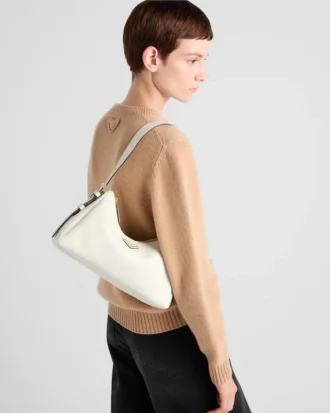 Bolso de hombro mediano de cuero Prada Aimae