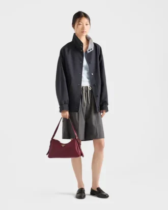 Bolso de hombro mediano de cuero Prada Aimae