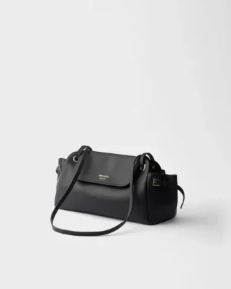 Bolso de hombro mediano de cuero Prada Carry