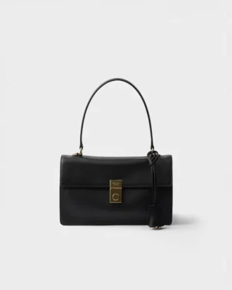 Bolso de hombro mediano de cuero Prada Soft de Prada