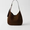 Bolso de hombro mediano de gamuza Bolso de hombro mediano de gamuza