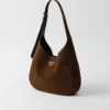 Bolso de hombro mediano de gamuza Bolso de hombro mediano de gamuza