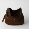 Bolso de hombro mediano de gamuza Bolso de hombro mediano de gamuza