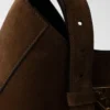 Bolso de hombro mediano de gamuza Bolso de hombro mediano de gamuza