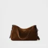 Bolso de hombro mediano de gamuza Prada Aimae Bolso de hombro mediano de gamuza Prada Aimae