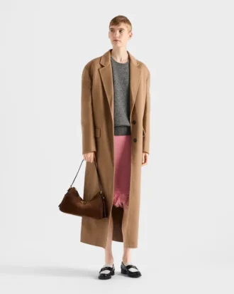 Bolso de hombro mediano de gamuza Prada Aimae