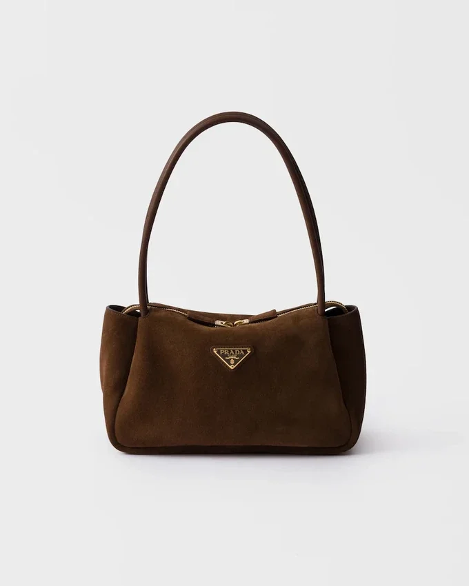 Bolso de hombro mediano de gamuza Prada Darling Bolso de hombro mediano de gamuza Prada Darling