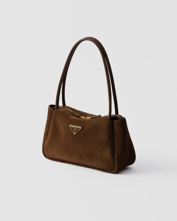 Bolso de hombro mediano de gamuza Prada Darling Bolso de hombro mediano de gamuza Prada Darling