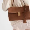 Bolso de hombro mediano de gamuza Prada Soft de Prada Bolso de hombro mediano de gamuza Prada Soft de Prada