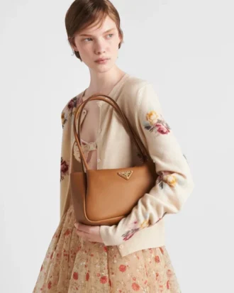 Bolso de hombro mediano de piel Prada Darling