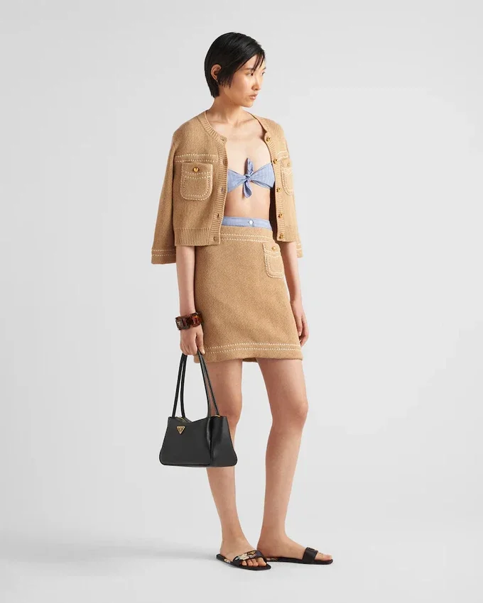 Bolso de hombro mediano de piel Prada Darling Bolso de hombro mediano de piel Prada Darling