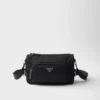 Bolso de hombro mediano de Re-Nylon y piel Saffiano Bolso de hombro mediano de Re-Nylon y piel Saffiano