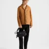 Bolso de hombro mediano de Re-Nylon y piel Saffiano Bolso de hombro mediano de Re-Nylon y piel Saffiano