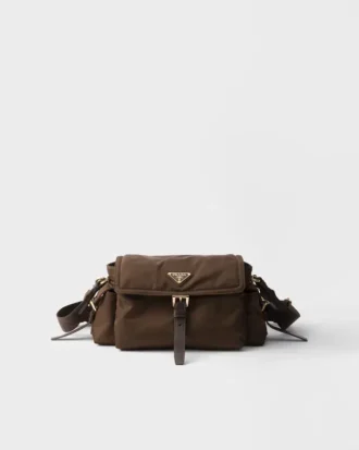 Bolso de hombro mediano Prada Explore de Re-Nylon con solapa