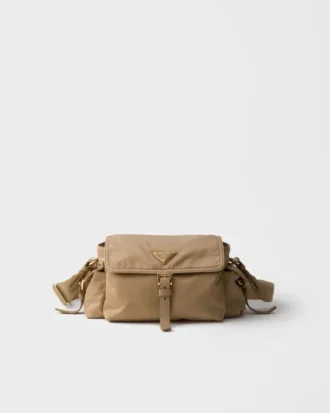 Bolso de hombro mediano Prada Explore de Re-Nylon con solapa