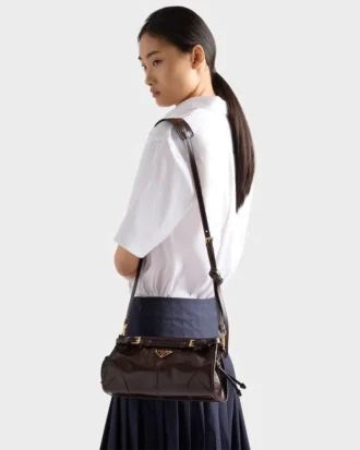 Bolso de hombro pequeño de cuero Prada Bonnie