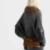 Bolso de hombro pequeño de gamuza Prada Bonnie Bolso de hombro pequeño de gamuza Prada Bonnie