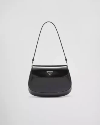 Bolso de hombro pequeño Prada Cleo de cuero cepillado con solapa