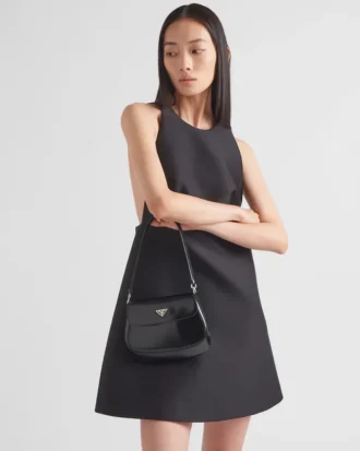 Bolso de hombro pequeño Prada Cleo de cuero cepillado con solapa