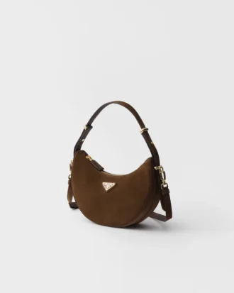 Bolso de hombro Prada Arqua Mini de gamuza