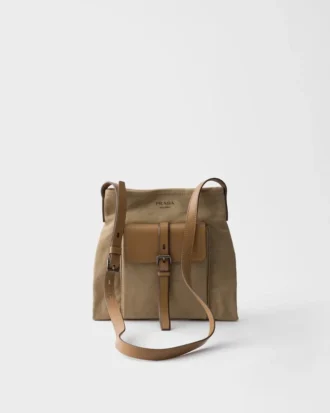 Bolso de hombro Prada Route de lona y cuero Bolso de hombro Prada Route de lona y cuero