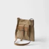 Bolso de hombro Prada Route de lona y cuero Bolso de hombro Prada Route de lona y cuero