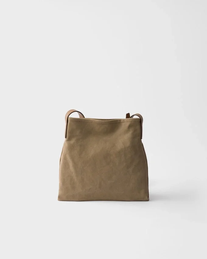 Bolso de hombro Prada Route de lona y cuero Bolso de hombro Prada Route de lona y cuero