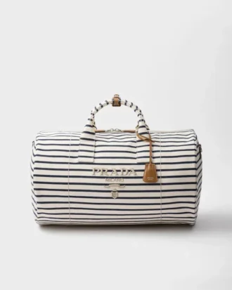 Bolso de lona a rayas