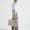 Bolso de lona a rayas Bolso de lona a rayas