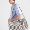 Bolso de lona a rayas Bolso de lona a rayas