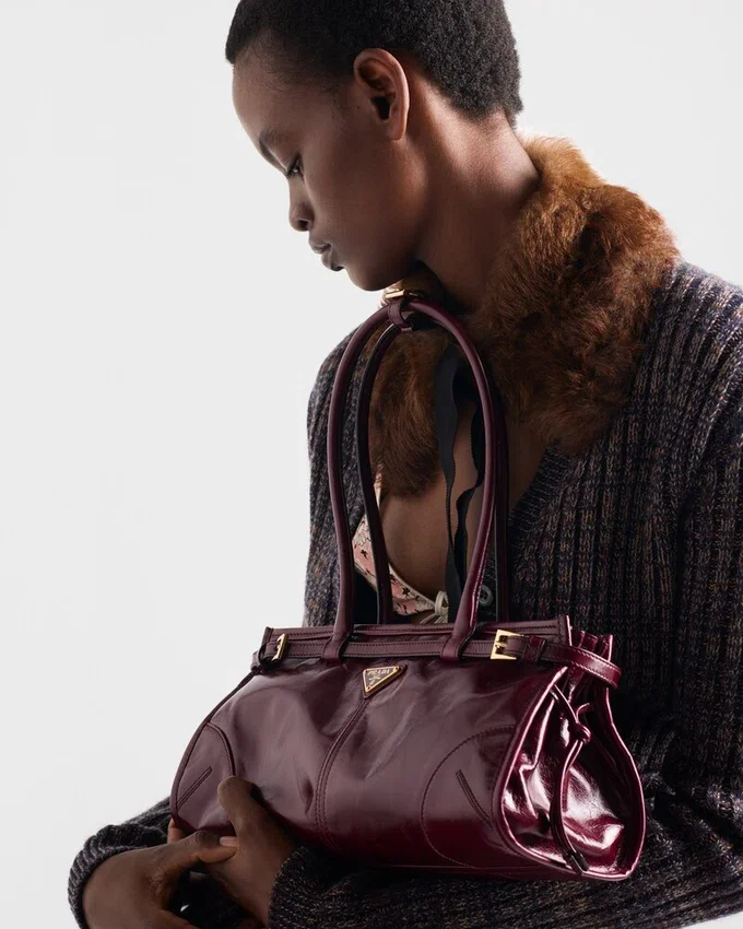 Bolso de mano mediano Bonnie de Prada Bolso de mano mediano Bonnie de Prada