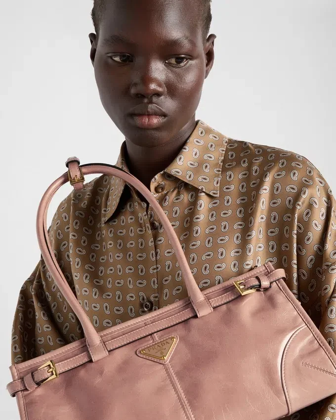 Bolso de mano mediano Bonnie de Prada Bolso de mano mediano Bonnie de Prada